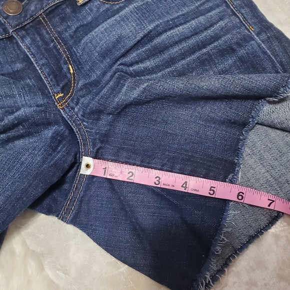 American Eagle Blue Raw Hem Bermuda Shorts - Picture 5 of 8